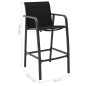 vidaXL Conjunto de bar para jardín 3 piezas negro vidaXL Conjunto de bar para jardín 3 piezas negro