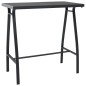 vidaXL Mesa alta y taburetes de bar de jardín 7 piezas negro y gris vidaXL Mesa alta y taburetes de bar de jardín 7 piezas negro y gris