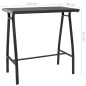 vidaXL Mesa alta y taburetes de bar de jardín 7 piezas negro y gris vidaXL Mesa alta y taburetes de bar de jardín 7 piezas negro y gris