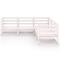 vidaXL Set de salón de jardín de 5 piezas blanco madera maciza de pino vidaXL Set de salón de jardín de 5 piezas blanco madera maciza de pino