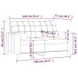 vidaXL Sofá de 2 plazas con cojines tela gris taupe 140 cm vidaXL Sofá de 2 plazas con cojines tela gris taupe 140 cm