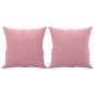 vidaXL Sofá de 2 plazas con cojines terciopelo rosa 140 cm vidaXL Sofá de 2 plazas con cojines terciopelo rosa 140 cm