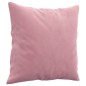 vidaXL Sofá de 2 plazas con cojines terciopelo rosa 140 cm vidaXL Sofá de 2 plazas con cojines terciopelo rosa 140 cm
