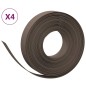vidaXL Borduras de jardín 4 uds polietileno marrón 10 m 10 cm vidaXL Borduras de jardín 4 uds polietileno marrón 10 m 10 cm
