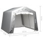 vidaXL Carpa de almacenamiento acero gris 300x300 cm vidaXL Carpa de almacenamiento acero gris 300x300 cm