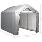 vidaXL Carpa de almacenamiento acero gris 180x300 cm