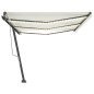 vidaXL Toldo manual retráctil con luz LED color crema 600x350 cm vidaXL Toldo manual retráctil con luz LED color crema 600x350 cm
