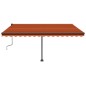 vidaXL Toldo de pie retráctil manual naranja y marrón 450x350 cm vidaXL Toldo de pie retráctil manual naranja y marrón 450x350 cm