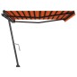 vidaXL Toldo de pie retráctil manual naranja y marrón 450x350 cm vidaXL Toldo de pie retráctil manual naranja y marrón 450x350 cm