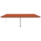 vidaXL Toldo de pie retráctil manual naranja y marrón 600x300 cm vidaXL Toldo de pie retráctil manual naranja y marrón 600x300 cm