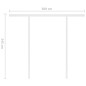 vidaXL Toldo automático LED sensor de viento amarillo y blanco 3x2,5 m vidaXL Toldo automático LED sensor de viento amarillo y blanco 3x2,5 m