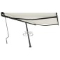 vidaXL Toldo de pie retráctil manual crema 450x350 cm