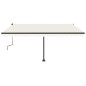 vidaXL Toldo de pie retráctil manual crema 450x350 cm
