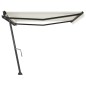 vidaXL Toldo de pie retráctil manual crema 450x350 cm