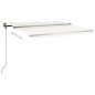 vidaXL Toldo de pie retráctil manual crema 450x350 cm