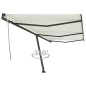 vidaXL Toldo de pie retráctil manual crema 600x350 cm vidaXL Toldo de pie retráctil manual crema 600x350 cm