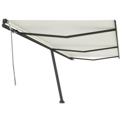 vidaXL Toldo de pie retráctil manual crema 600x350 cm