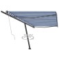 vidaXL Toldo de pie automático azul y blanco 500x300 cm vidaXL Toldo de pie automático azul y blanco 500x300 cm