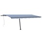 vidaXL Toldo de pie automático azul y blanco 500x300 cm vidaXL Toldo de pie automático azul y blanco 500x300 cm