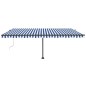 vidaXL Toldo de pie automático azul y blanco 500x300 cm vidaXL Toldo de pie automático azul y blanco 500x300 cm