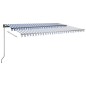 vidaXL Toldo de pie automático azul y blanco 500x300 cm vidaXL Toldo de pie automático azul y blanco 500x300 cm