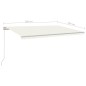 vidaXL Toldo retráctil automático con postes crema 5x3 m vidaXL Toldo retráctil automático con postes crema 5x3 m