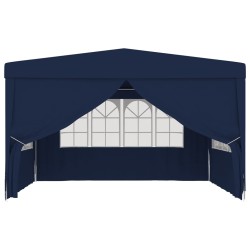 vidaXL Carpa profesional para fiestas con paredes azul 90 g/m² 4x4 m