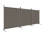 vidaXL Biombo divisor de 3 paneles de tela gris antracita 525x180 cm vidaXL Biombo divisor de 3 paneles de tela gris antracita 525x180 cm