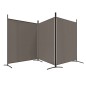 vidaXL Biombo divisor de 3 paneles de tela gris antracita 525x180 cm vidaXL Biombo divisor de 3 paneles de tela gris antracita 525x180 cm