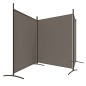 vidaXL Biombo divisor de 3 paneles de tela gris antracita 525x180 cm vidaXL Biombo divisor de 3 paneles de tela gris antracita 525x180 cm
