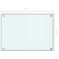 vidaXL Protección salpicaduras cocina vidrio templado blanco 70x50 cm vidaXL Protección salpicaduras cocina vidrio templado blanco 70x50 cm