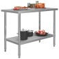 vidaXL Mesa de trabajo para cocina acero inoxidable 120x60x85 cm vidaXL Mesa de trabajo para cocina acero inoxidable 120x60x85 cm