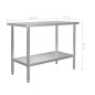 vidaXL Mesa de trabajo para cocina acero inoxidable 120x60x85 cm vidaXL Mesa de trabajo para cocina acero inoxidable 120x60x85 cm