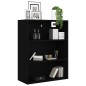 vidaXL Armario colgante de pared negro 69,5x32,5x90 cm