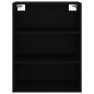 vidaXL Armario colgante de pared negro 69,5x32,5x90 cm