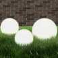 vidaXL Juego de lámparas de bola LED 3 pzas esféricas 20/30/40 cm PMMA vidaXL Juego de lámparas de bola LED 3 pzas esféricas 20/30/40 cm PMMA