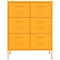 vidaXL Armario almacenamiento acero amarillo mostaza 80x35x101,5 cm