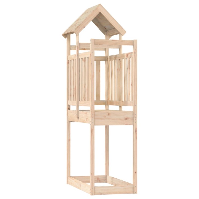 vidaXL Torre de juegos madera maciza de pino 52,5x110,5x214 cm