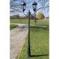 vidaXL Farola de jardín 2 brazos 230 cm verde oscuro/negro aluminio vidaXL Farola de jardín 2 brazos 230 cm verde oscuro/negro aluminio