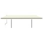 vidaXL Toldo retráctil manual con luz LED crema 6x3,5 m