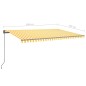 vidaXL Toldo manual retráctil con luz LED amarillo y blanco 5x3,5 m vidaXL Toldo manual retráctil con luz LED amarillo y blanco 5x3,5 m