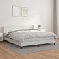 vidaXL Cama box spring con colchón cuero sintético blanco 180x200 cm vidaXL Cama box spring con colchón cuero sintético blanco 180x200 cm