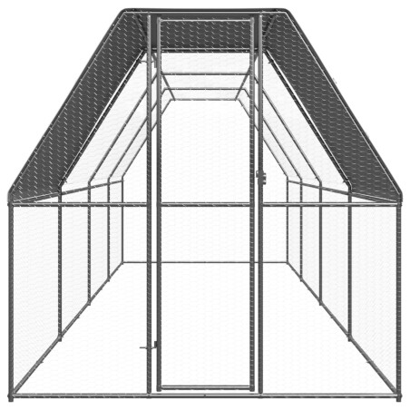 vidaXL Jaula gallinero de exterior de acero galvanizado 2x8x2 m