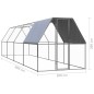 vidaXL Jaula gallinero de exterior de acero galvanizado 2x8x2 m vidaXL Jaula gallinero de exterior de acero galvanizado 2x8x2 m