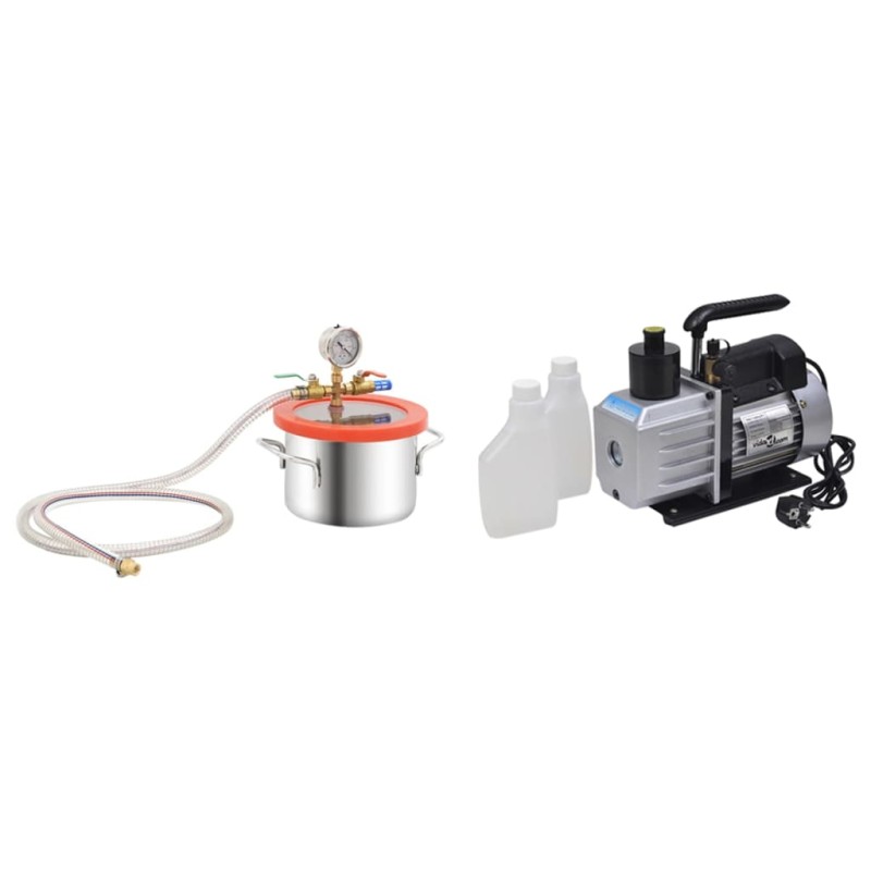 vidaXL Cámara de vacío con bomba de 2 etapas 3,7 L vidaXL Cámara de vacío con bomba de 2 etapas 3,7 L