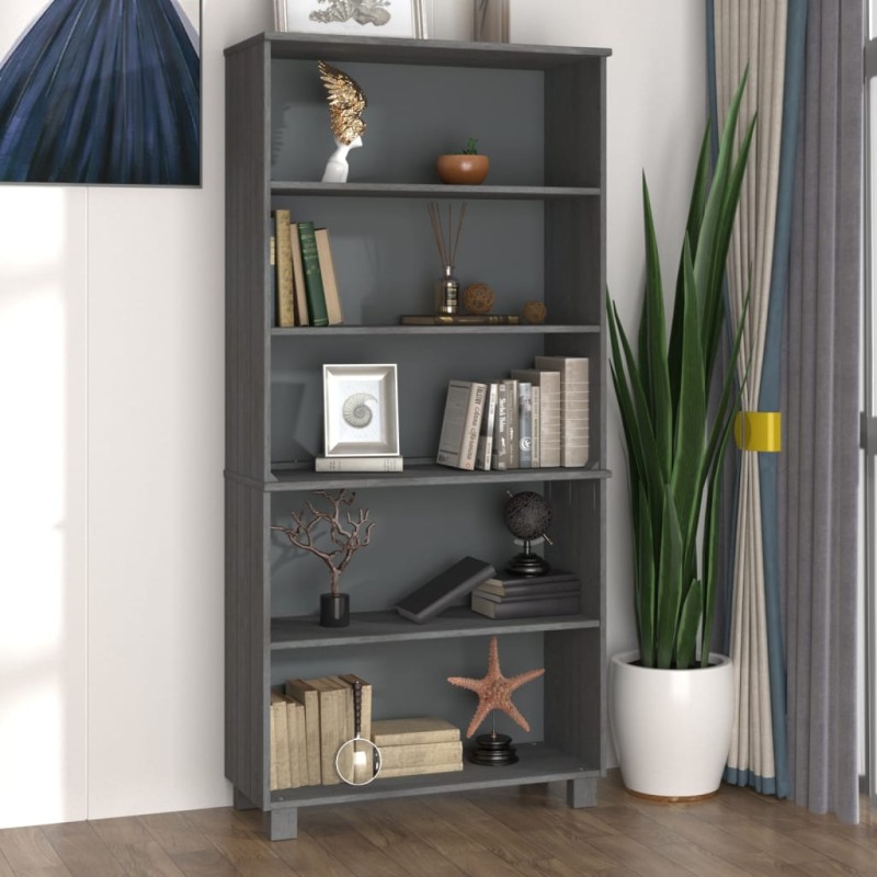 vidaXL Aparador HAMAR madera de pino maciza gris oscuro vidaXL Aparador HAMAR madera de pino maciza gris oscuro