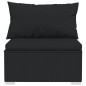 vidaXL Set de muebles de jardín 9 pzas y cojines ratán sintético negro