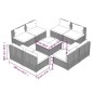 vidaXL Set de muebles de jardín 9 pzas y cojines ratán sintético negro