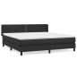 vidaXL Cama box spring con colchón cuero sintético negro 160x200 cm vidaXL Cama box spring con colchón cuero sintético negro 160x200 cm