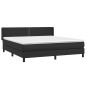 vidaXL Cama box spring con colchón cuero sintético negro 160x200 cm vidaXL Cama box spring con colchón cuero sintético negro 160x200 cm